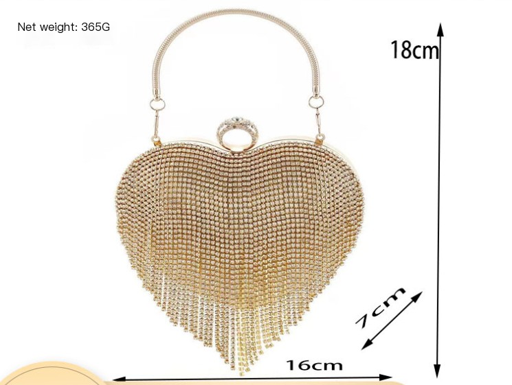 Women’s Tassel Inlaid Diamond Handbag