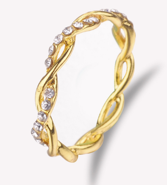 Twisted Rope Ring - Rose Gold