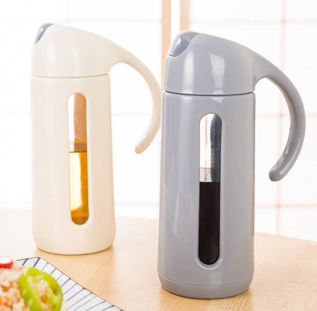 Automatic Opening Glass Oil Bottle
