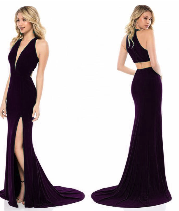 Long dress showcasing the swing
