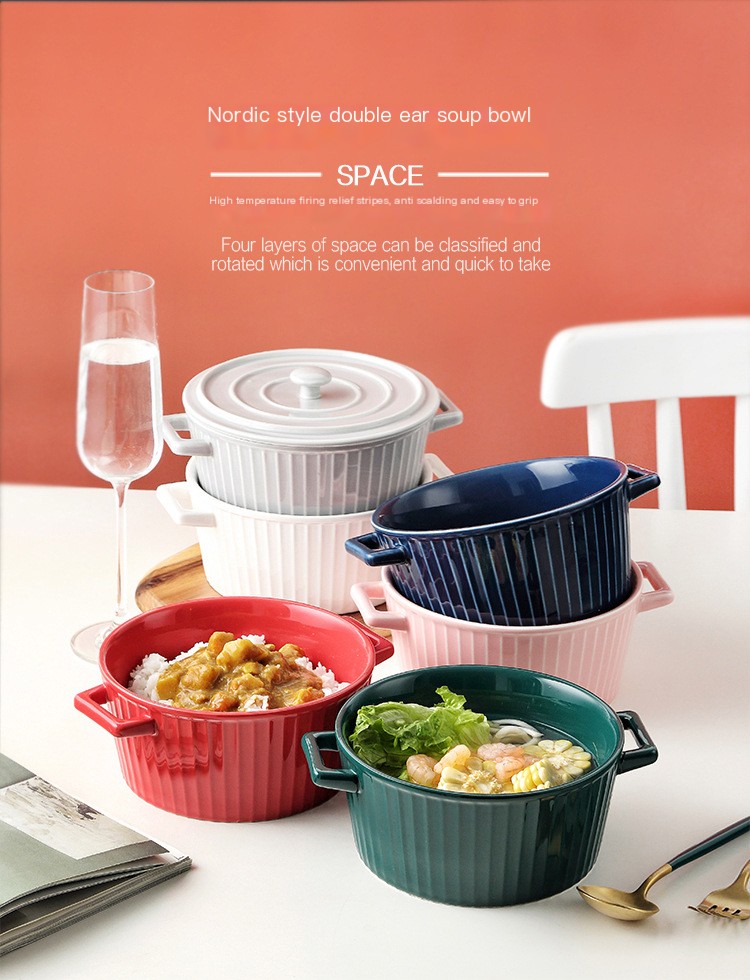 Nordic Dual-Ear Soup Bowl
