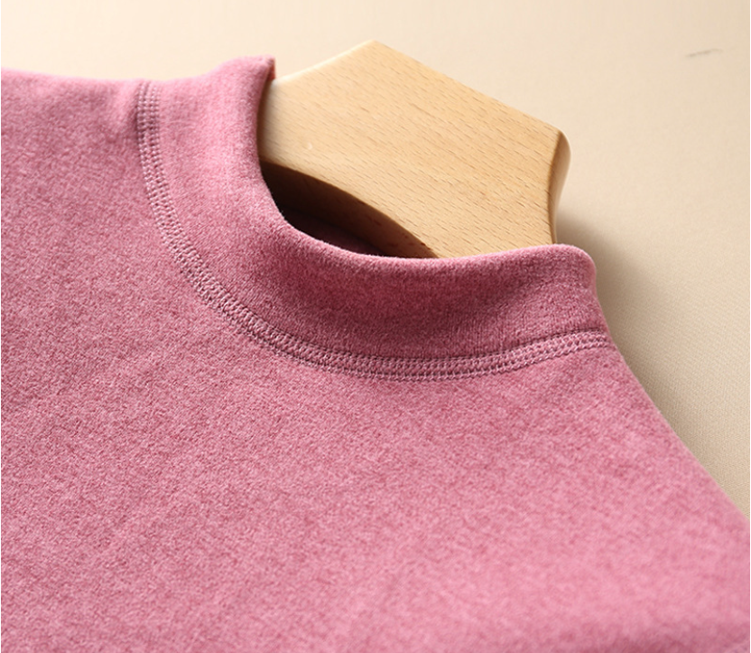 Women's Lamb Cashmere Thermal Base Layer Set - Red Bean Paste Colour Option HS:611011 Age:Adult Gender:Female Origin:CN