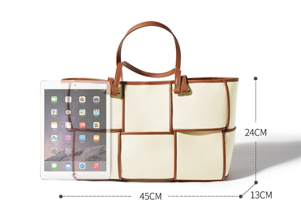 Sac à Main en Toile Tissée à la Mode