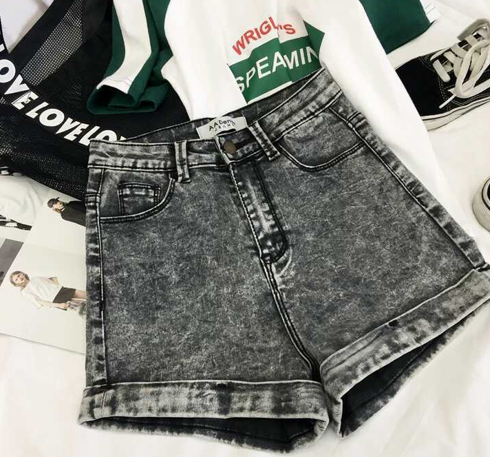 Denim shorts in different styles