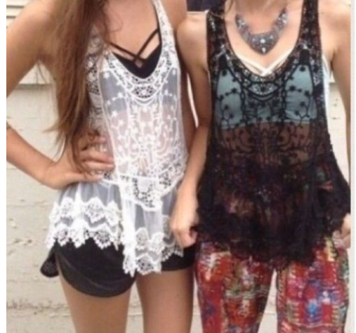 Lace beach cover-up