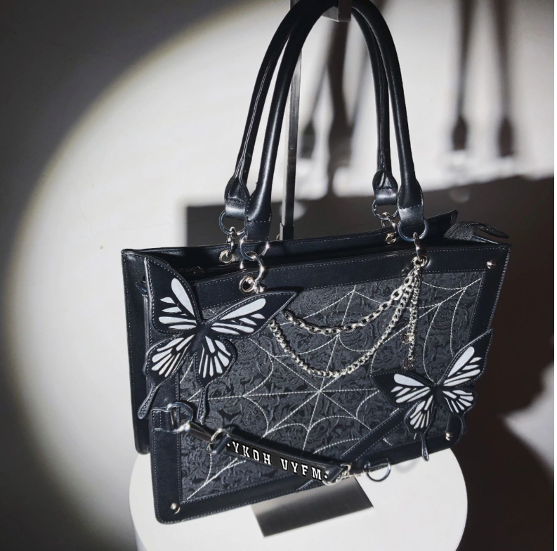 Dark Wind Maze Butterfly Tote Bag Image 3