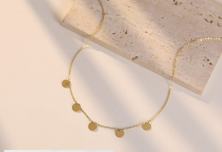 Geometric tassel necklace - Platinum detail