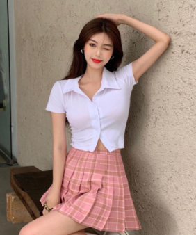 High Waist Tie Pleated Skirt Image 4