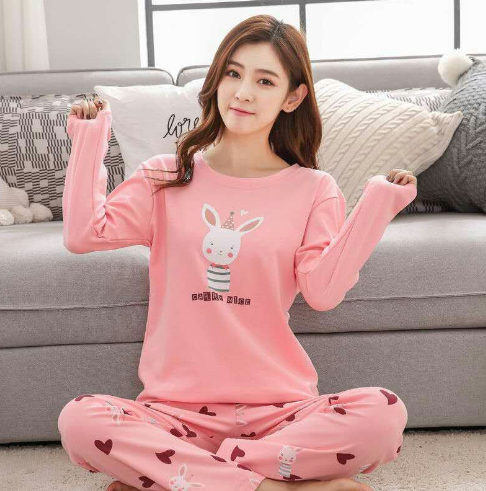 Pajamas in Rose Red Rabbit Design