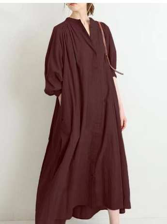 WOLFF Vintage Long Sleeve Dress - Schwarz