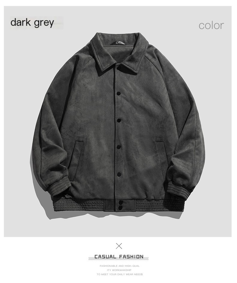 Streetwear Faux Suede Jacket