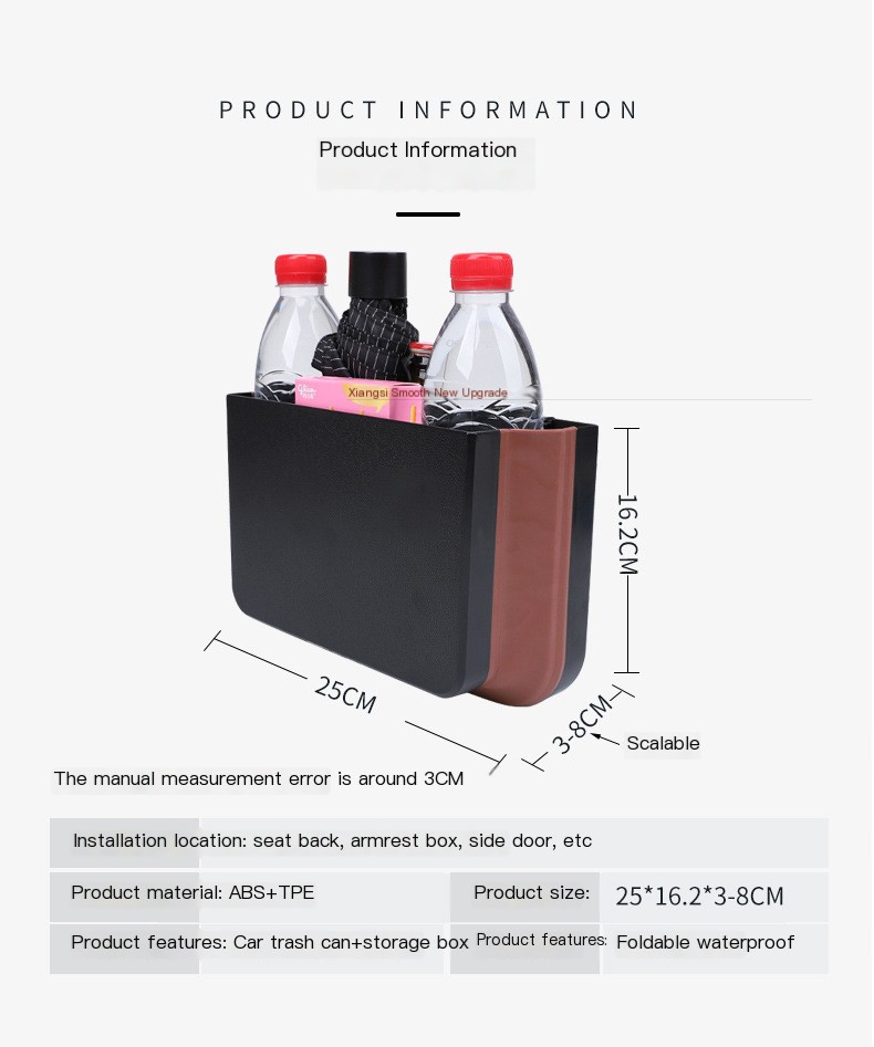Car Rubbish Bin Features