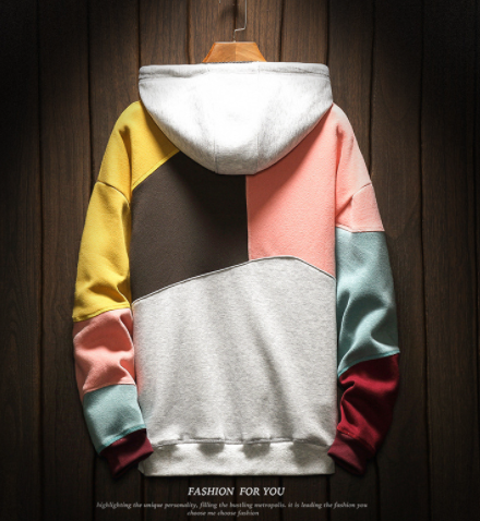 Men's Color Block Fleece Hoodie Image 3
