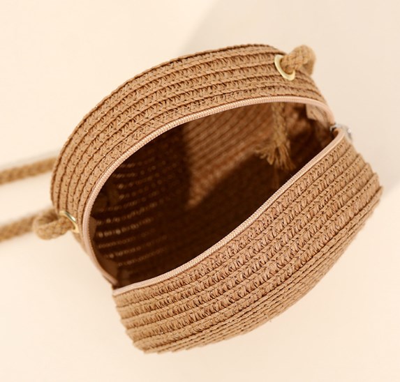 Small round beach bag