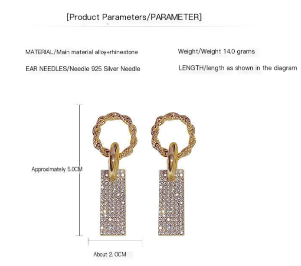 Stylish Gold and Silver Earrings