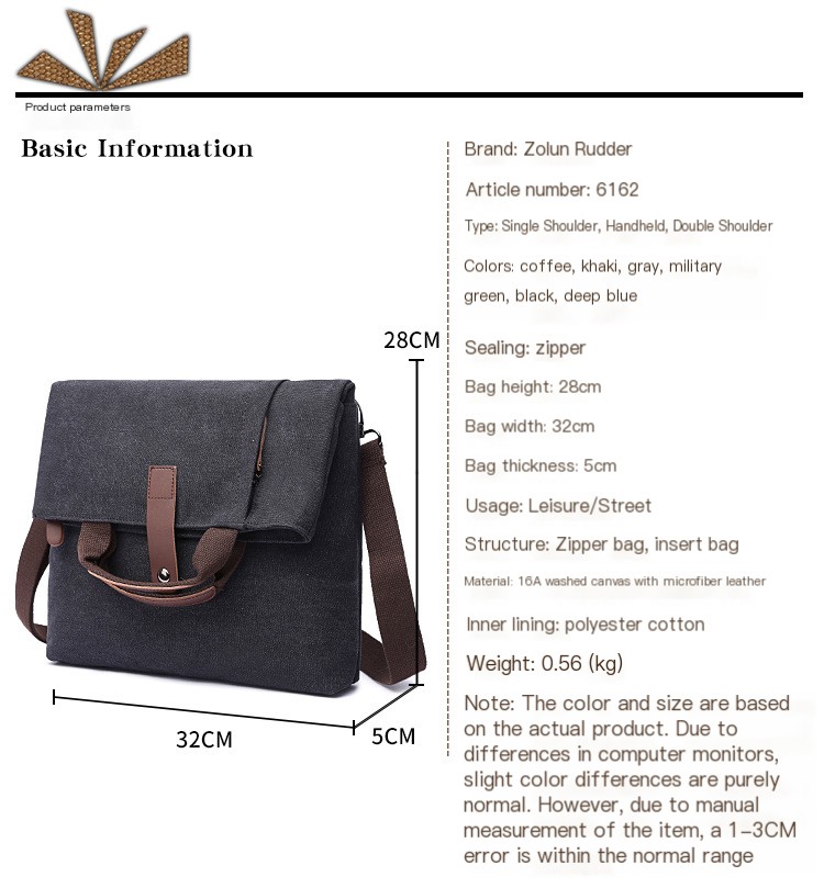 Men's Shoulder Bag Blue