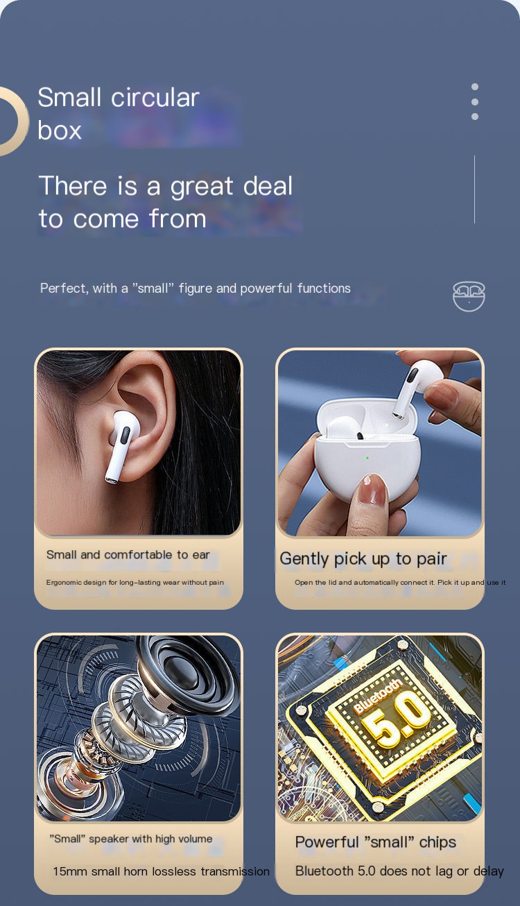 J6 Bluetooth Earbuds Design