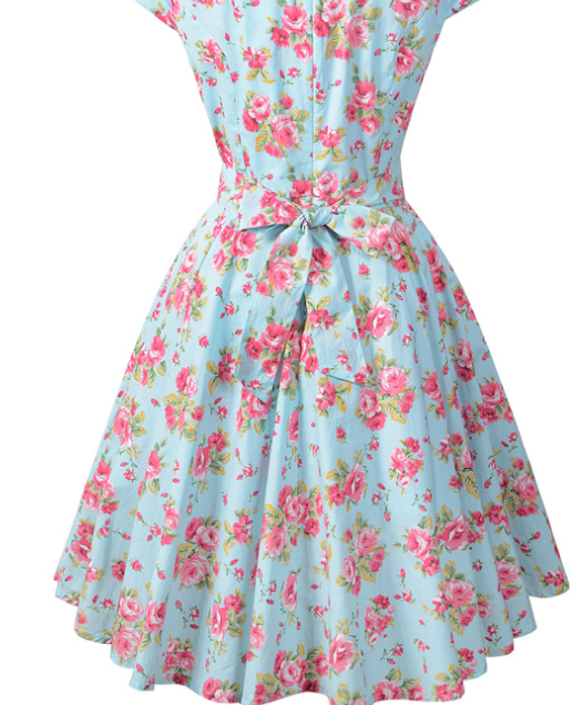 Mint Green Flower Dress 4
