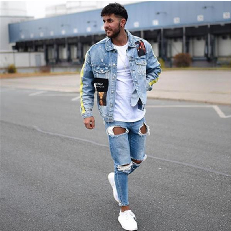 Men's Ripped Skinny Jeans - Trendy Style