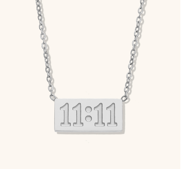 Unisex Stainless Steel Vintage Angel Number Necklace - Image 4