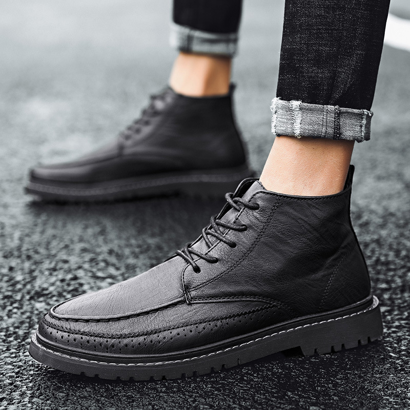 Black Casual Leather Shoes