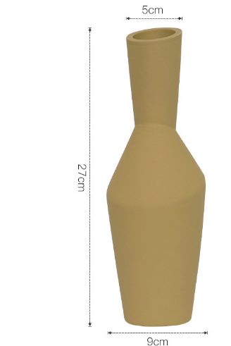 Oblique Mouth Vase Yellow