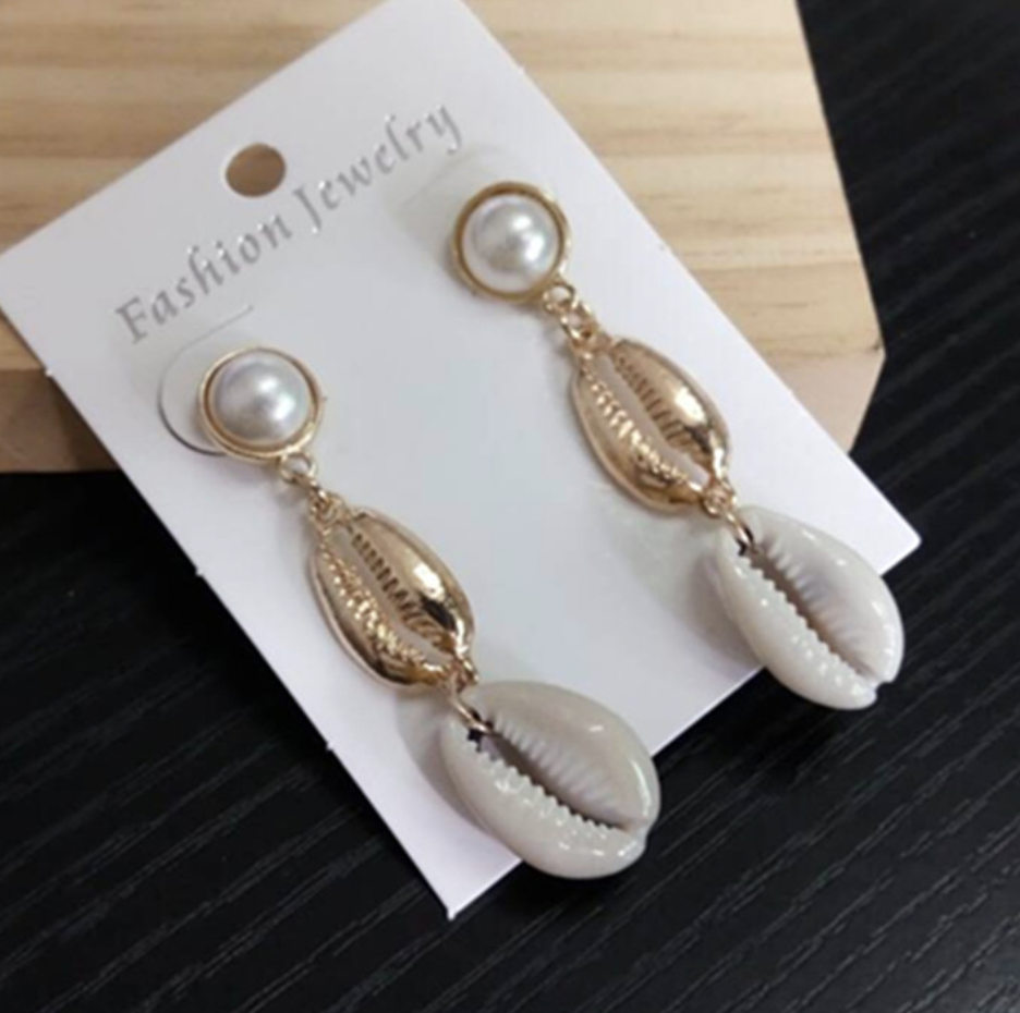 Bohemian Shell Earrings Image 1
