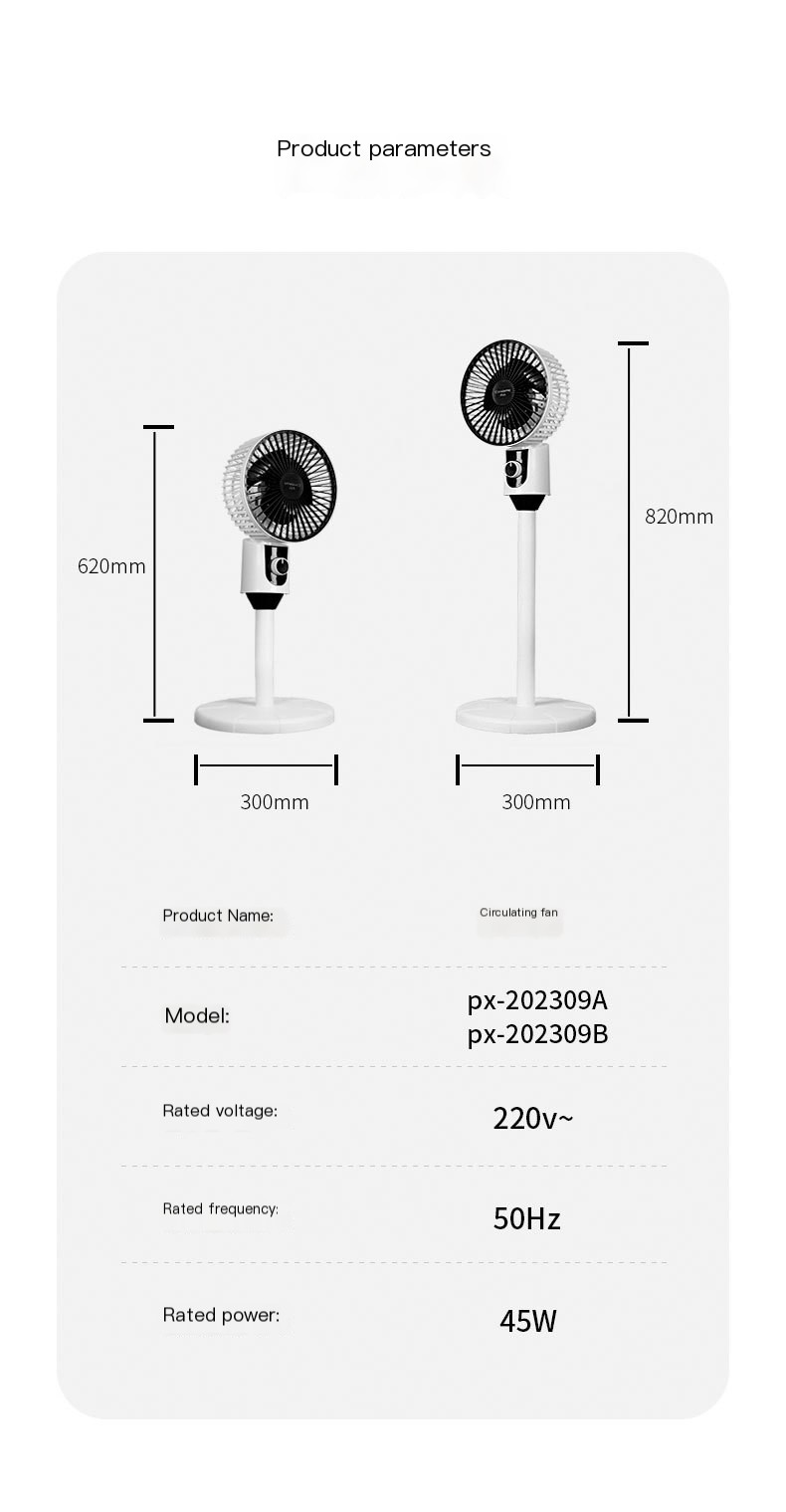 Fan features and specifications