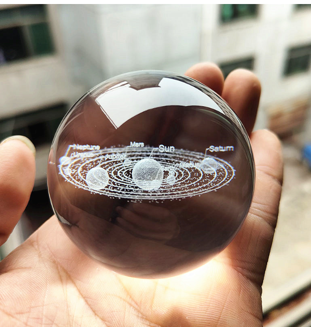 3D Solar System Crystal Ball