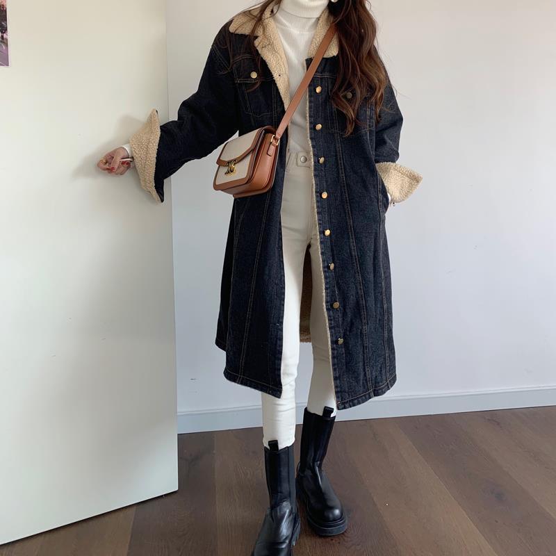 Slim And Thick Warm Denim Cotton Jacket Image 4