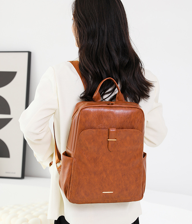 Leather Backpack Image 1