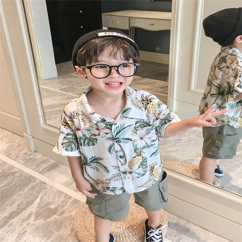 baby\'s handsome flower shirt image