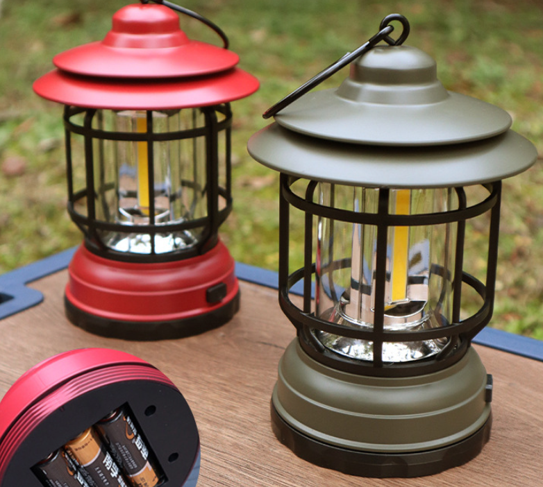 Retro Horse Lantern Battery Black