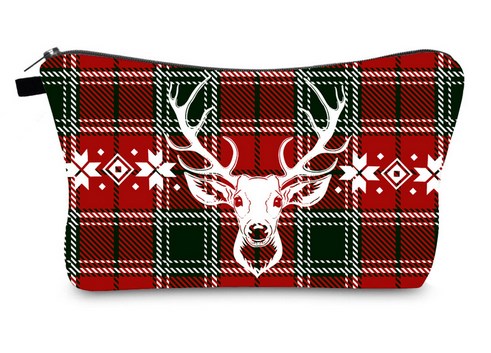 Christmas Print Cosmetic Bag