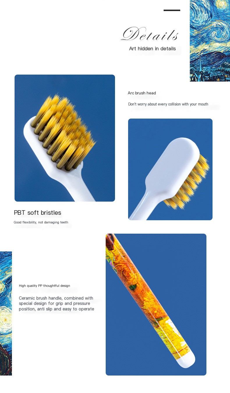 Van Gogh Star Print Toothbrush 3