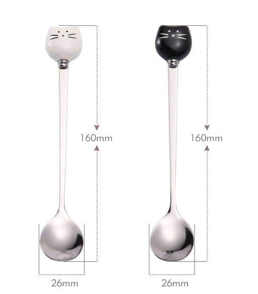 Black and White Cat Spoon