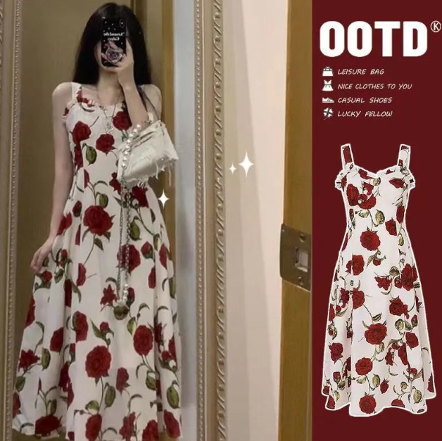 Bohemian Floral Print Dress