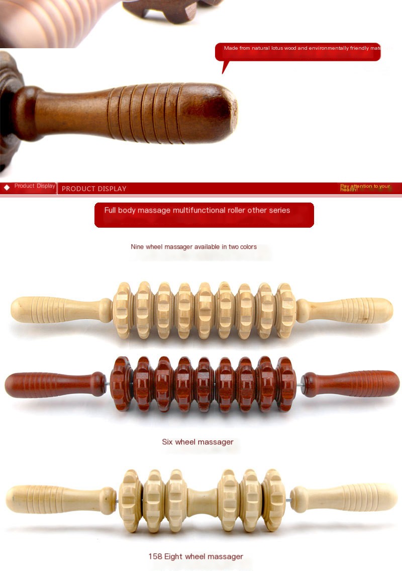 Wooden Roller Massage Stick Variations