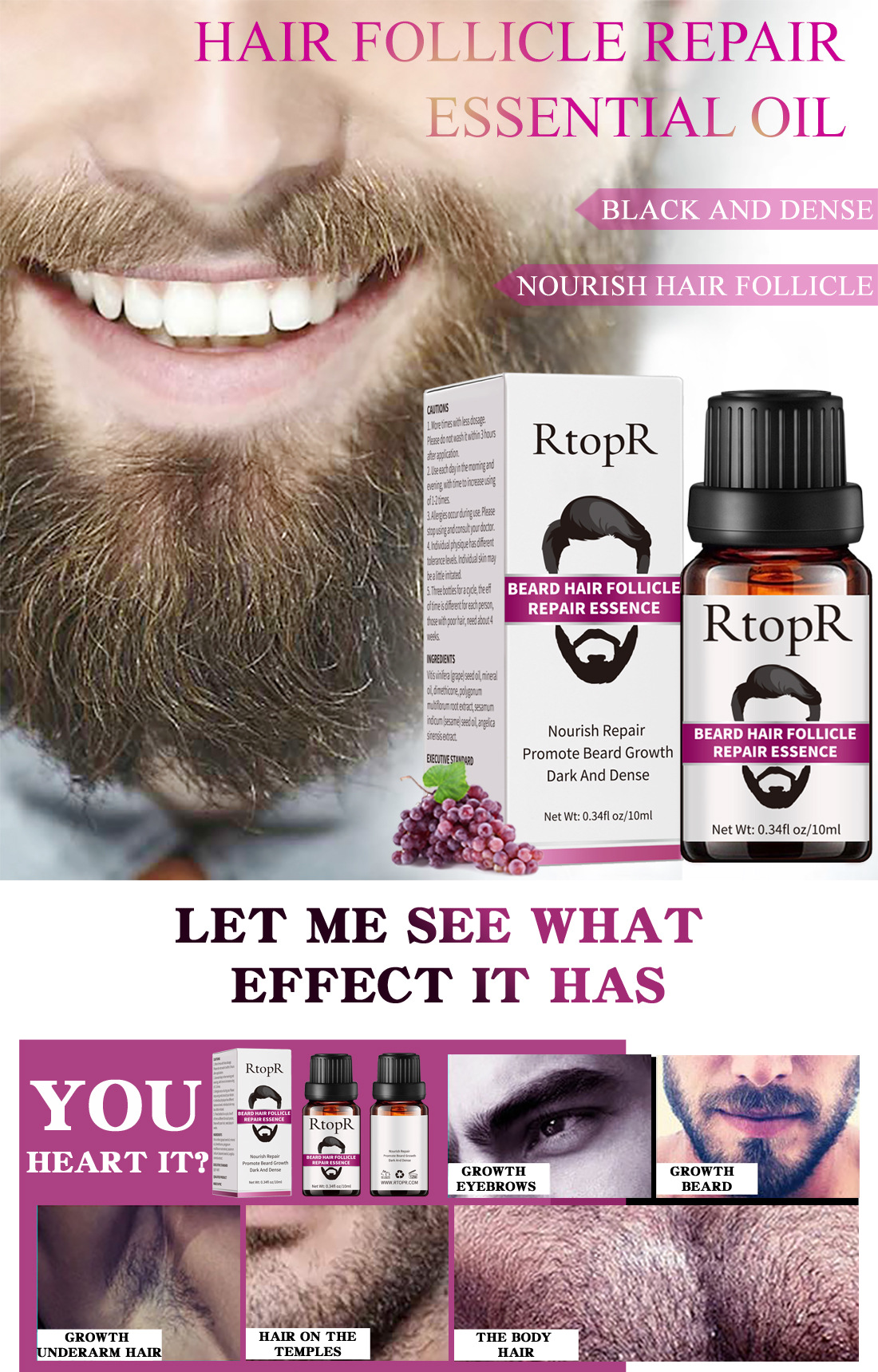 RtopR Beard Essential Oil