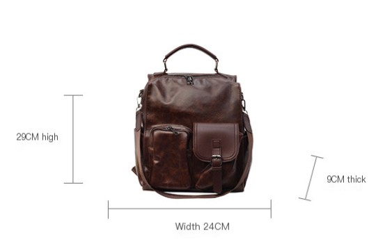 Women Backpack PU Leather Shoulder Bag Image 1