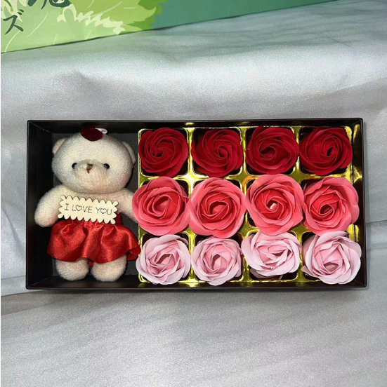 Soap Flower Gift Box - Purple