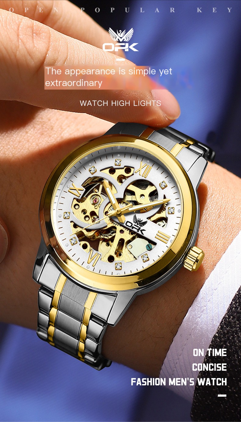 Luxurious Automatic Skeleton Mechanical Watch