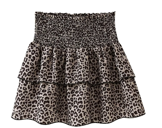 Leopard Print Skirt Side View
