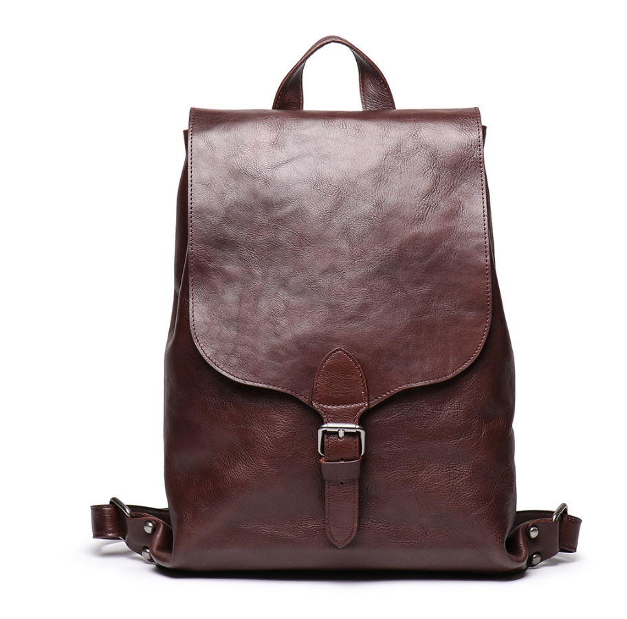 Leather Backpack Coffee Color