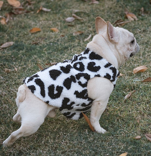 Cashmere Thickened Cow Leopard Vest