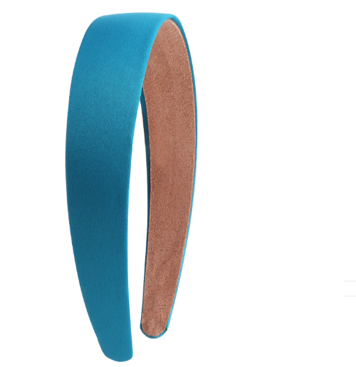 16 Pieces Satin Headbands 1 Inch Hard Headband Colorful Hair Headbands DIY Satin Covered Plastic Headbands Hard Satin Headband for Women and Girls image