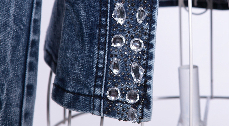 Jeans Jacket with Gemstones Image 4