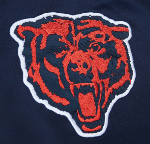 Vintage Chicago Bears Pullover Jacket Detail