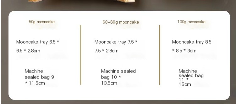 2022 New Mid-Autumn Moon Cake Packaging Bag Frosted Full Transparent Machine-sealed Bag Blister Box Moon Cake Holder Plastic Packaging Bag