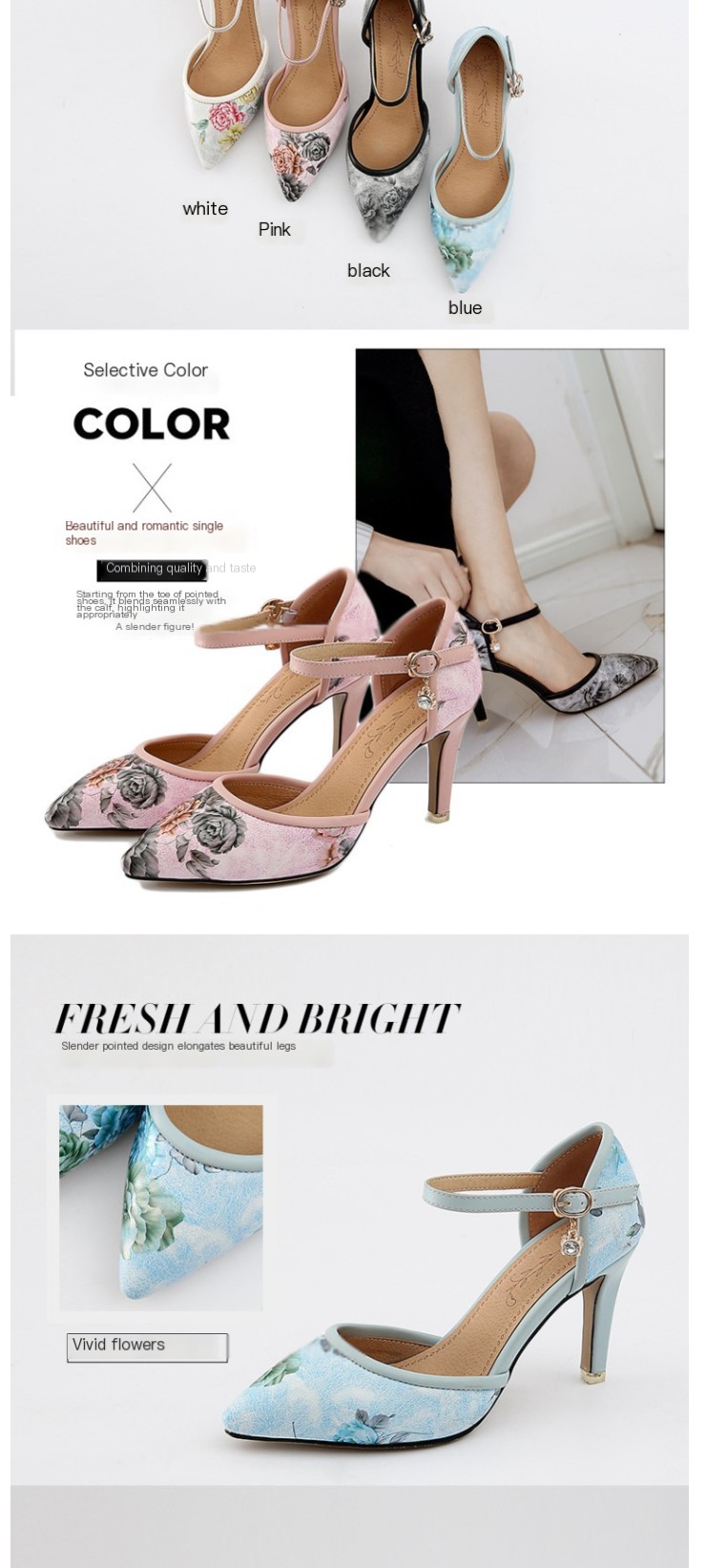 Korean Style High Heeled Sandals